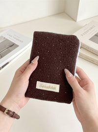 Polka Dot Passport Holder with Plaid Trim - Document Organizer Pouch