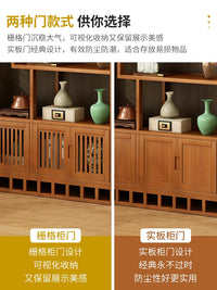 Bamboo New Chinese Style Display Shelf Tea Cabinet Modern Minimalist Curio Rack