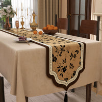 American Retro Cotton Linen Table Runner for Dining Table TV Cabinet Dresser Decor