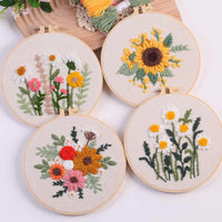 DIY Punch Needle Embroidery Kit for Beginners with Floral Patterns