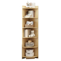 Corner Storage Cabinet Multi-layer Bookshelf Triangular Floor Shelf for Living Room Bedroom
