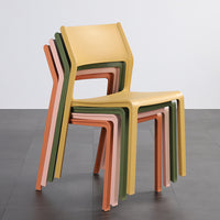 Outdoor Stackable Patio Dining Chair Waterproof Sun-Resistant for Garden Villa Terrace