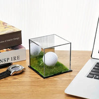 Acrylic Baseball Display Case with Green Base for Softball Collection