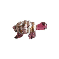 Miniature Glass Turtle Figurine with Gold Sand Inlay for Car Dashboard & Micro Landscape Decor