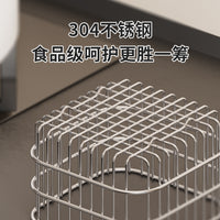 Wall-Mounted 304 Stainless Steel Storage Basket for Kitchen, Pantry, and Bathroom
