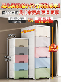 Slim Multi-Layer Drawer Storage Cabinet for Kitchen Bathroom Gap Organization