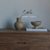 Wabi-Sabi Minimalist Terracotta Vase for Home Decor and Flower Arrangements