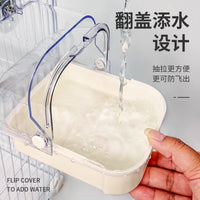 External Bird Bath and Feeder for Cages, Anti-Splash Design
