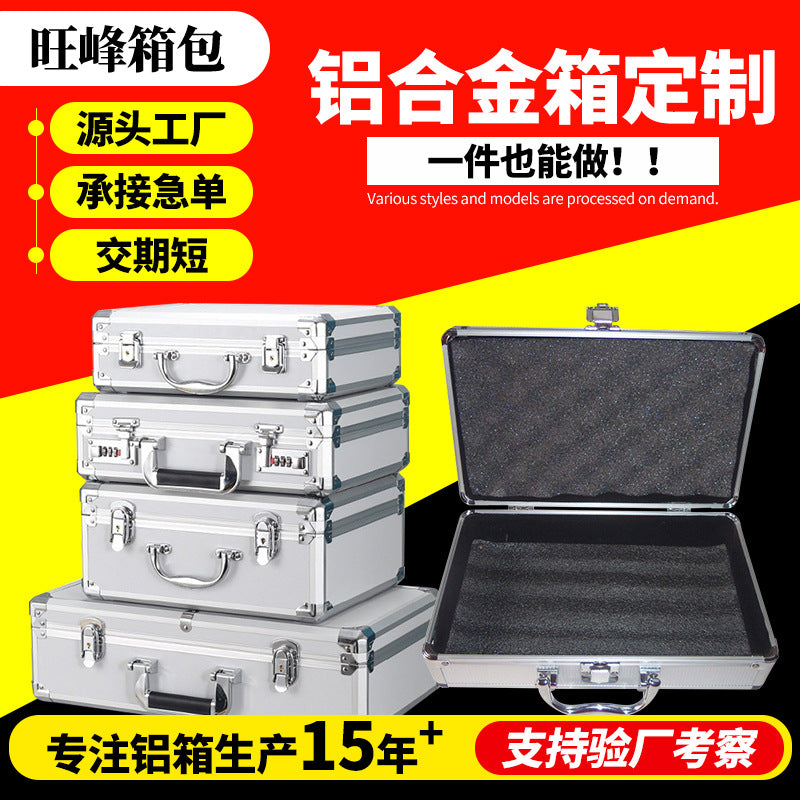 Aluminum Alloy Combination Lock Tool Case Multi-functional Instrument Storage Box