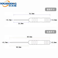 0.7mm Stainless Steel Test Probe Pins for Multimeter, Wire Piercing Capability, 2mm Jack Connection