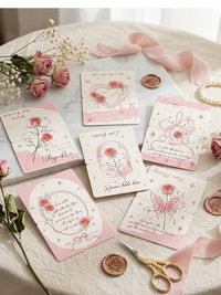 French Rose Irregular Greeting Cards for Valentine's Day, Weddings, and Special Occasions