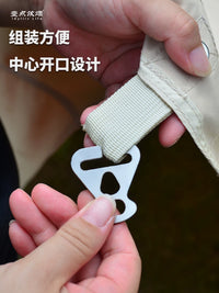 Tent Pole Connector Triangle Plate Wind Rope Buckle Awning Rod Holder