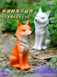 Nine-Tailed Fox Figurine for Garden & Micro Landscape Decor, Succulent Pot Ornament