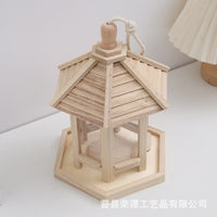 Wooden Bird Feeder House for Outdoor Garden