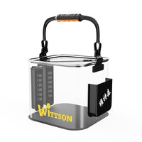 High Transparency Foldable Fishing Bucket Live Fish Box with Hand Strap for Outdoor Fishing Lure Fishing