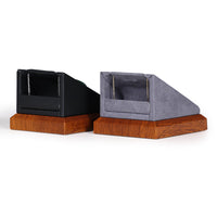 Solid Wood Microfiber Necklace and Pendant Display Stand