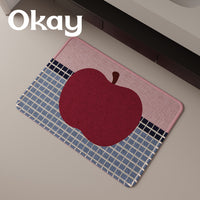 Okay Fruit Store Korean Style Absorbent Bathroom Mat, Toilet Door Mat, Non-Slip Floor Mat