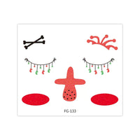 Halloween Clown Circus Glitter Face Temporary Tattoos for Parties & Festivals