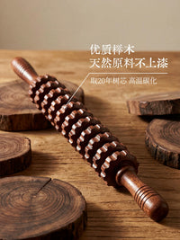 Wooden Muscle Roller Massage Stick for Back, Waist, Neck, and Legs - Fascia Relaxation Tool