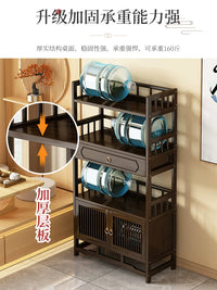 Teacart Sideboard Cabinet with Storage for Tea Sets and Supplies