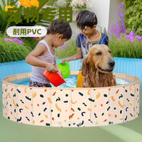 Foldable PVC Pet Swimming Pool - Non-Slip, Wear-Resistant Outdoor Bath Tub for Dogs and Cats