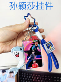 Sun Yingsha Table Tennis Racket Keychain Pendant - Macau World Cup Champion Commemorative Double-Sided Signature