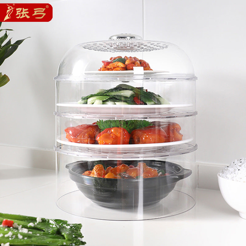 Stackable Transparent Food Cover for Parties and Picnics, Reusable Plastic Dish Cover for Camping and Home Use