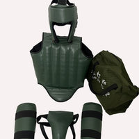 Adult & Kids Muay Thai Boxing Training Protective Gear Set - Head, Chest, Leg, Groin Guards