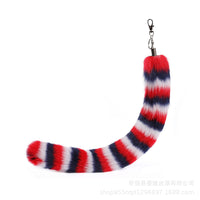 Faux Fox Tail Keychain for Women's Handbags and Car Keys, 50cm