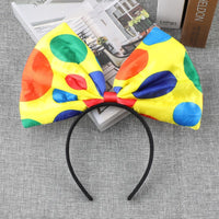 Adult Kids Clown Costume Accessories Oversized Bow Tie Headband Backpack for Party