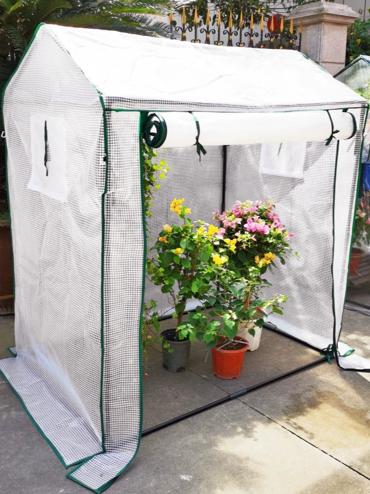 Outdoor Mini Greenhouse for Plants, Windproof and Rainproof Garden Hot House for Winter Plant Protection
