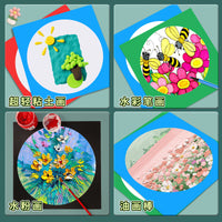 Square-Framed Round/Square Art Paper for Children's Painting, Sketching, and Traditional Chinese Art, 8K