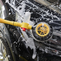 Rotating Chenille Car Wash Mop with Telescopic Handle and Water Flow