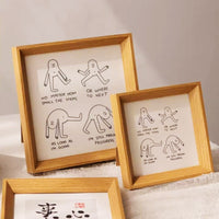 Mini Square Wooden Photo Frame for Desktop Display