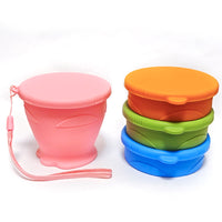 Portable Silicone Folding Cup for Travel and Outdoor Activities, Food-Grade Collapsible Mouthwash Cup