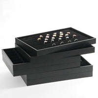 Black Velvet Jewelry Display Tray for Rings Necklaces Bracelets Earrings