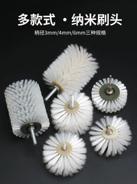 Electric Drill Nano Brush Head for Polishing and Cleaning Walnuts, Bodhi, and Olive Pits