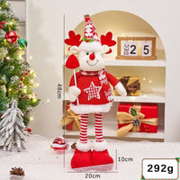 Christmas Retractable Plush Doll Ornament - Santa, Snowman, Reindeer