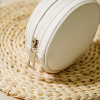 Mini Round PU Coin Purse with Custom Print Option, Portable Earphone & Cosmetic Storage Bag