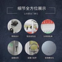 Aluminum Alloy Wall-Mounted Key Cabinet with Transparent Door for Key Management