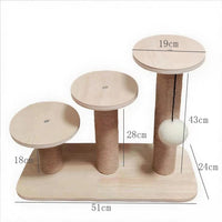 Cat Climbing Frame with Ladder, Steps, and Scratching Post for Small Kittens and Senior Cats