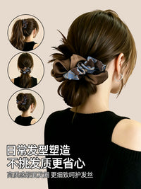 Elegant Bowknot Hair Scrunchie and Headband Set for Women