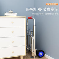 Foldable Hand Truck Dolly Cart with Heavy-Duty Wheels for Luggage, Shopping, and Moving