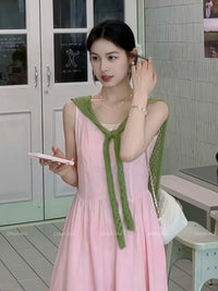 Solid Color Vintage Hollow Knit Scarf Shawl for Women