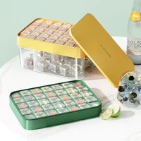 Silicone Ice Cube Tray Mold Set with Lid for Home and Commercial Use, Large Capacity Ice Maker