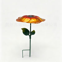 Lotus Leaf Metal Garden Stake for Outdoor Potted Plants