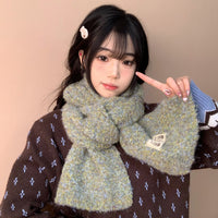 Retro Blended Knit Scarf for Autumn/Winter - Warm & Soft Neck Warmer