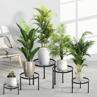5-Tier Wrought Iron Plant Stand for Indoor Outdoor Balcony Garden, Detachable Flower Pot Holder