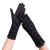 Women's UV Protection Cycling Gloves Breathable Cotton Blend