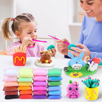 Ultra-Light Modeling Clay Set for Kids, Air Dry Magic Clay Kit, Non-Toxic Craft Dough